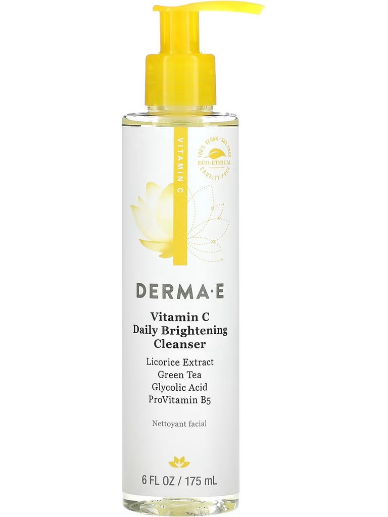 DERMA E, Vitamin C Daily Brightening Cleanser, 6 fl oz