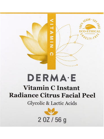 DERMA E, Vitamin C Instant Radiance Citrus Facial Peel, 2 oz