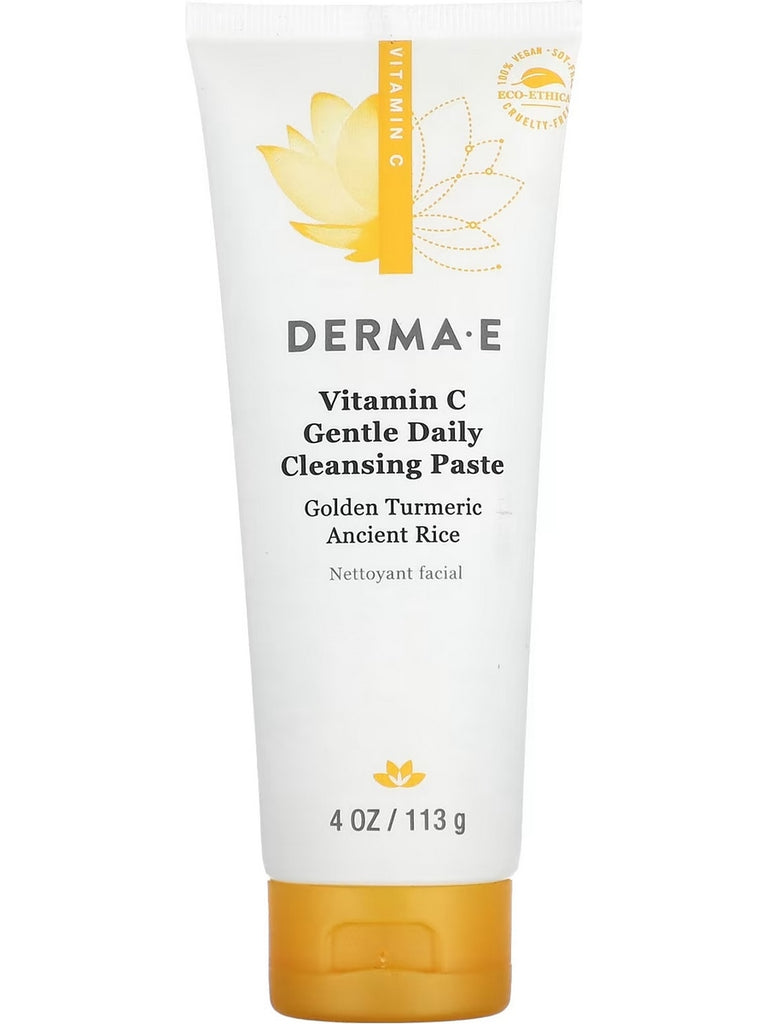 DERMA E, Vitamin C Gentle Daily Cleansing Paste, 4 oz