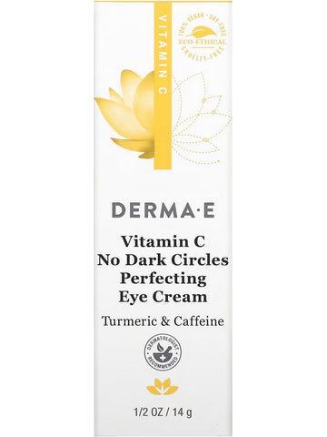 DERMA E, Vitamin C No Dark Circles Perfecting Eye Cream, 1/2 oz
