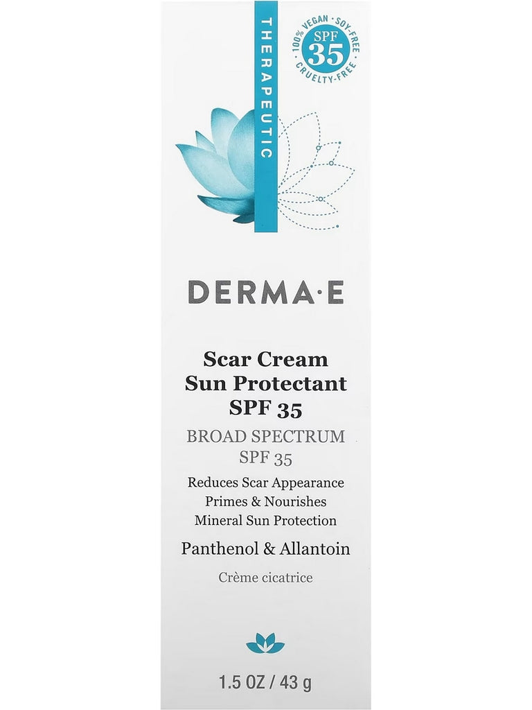 DERMA E, Scar Cream Sun Protectant SPF 35, 1.5 oz