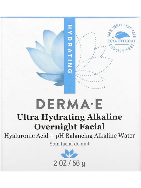 DERMA E, Ultra Hydrating Alkaline Overnight Facial, 2 oz
