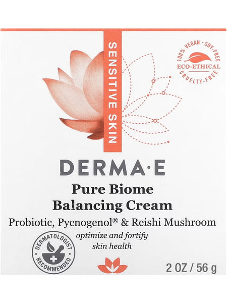 DERMA E, Pure Biome Balancing Cream, 2 oz