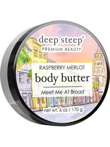 Deep Steep, Body Butter, Meet Me At Broad, Raspberry Merlot, 6 oz