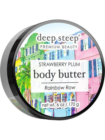Deep Steep, Body Butter, Rainbow Row, Strawberry Plum, 6 oz