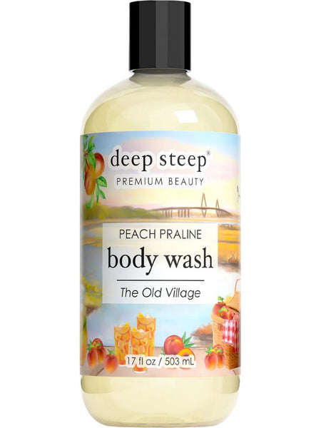 Deep Steep, Body Wash, The Old Village, Peach Praline, 17 fl oz