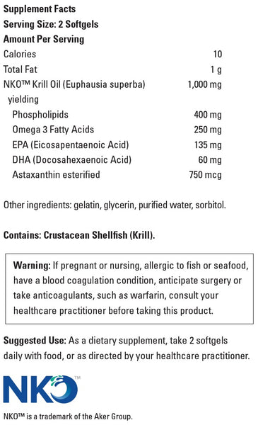DaVinci Laboratories, Krill Oil, 60 Softgels