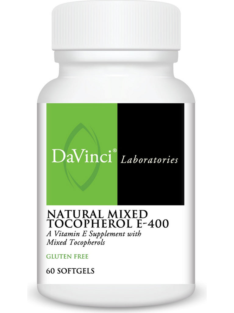 DaVinci Laboratories of Vermont, Natural Mixed Tocopherol E-400, 60 Softgels