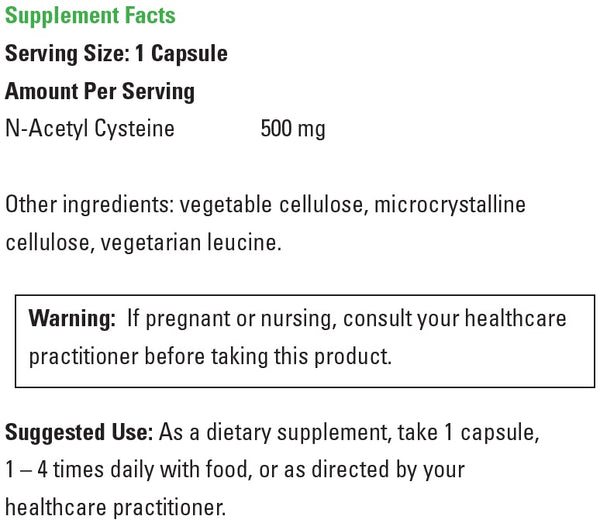 DaVinci Laboratories, N-Acetyl Cysteine 500 MG, 90 Capsules