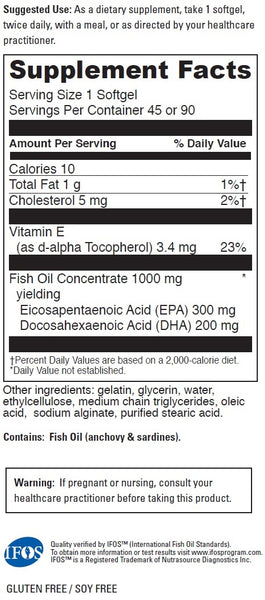 DaVinci Laboratories, Omega-3 1000™, 90 Softgels