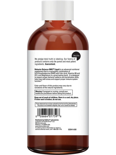 DaVinci Laboratories, Behavior Balance-DMG™ Liquid, 300 ml
