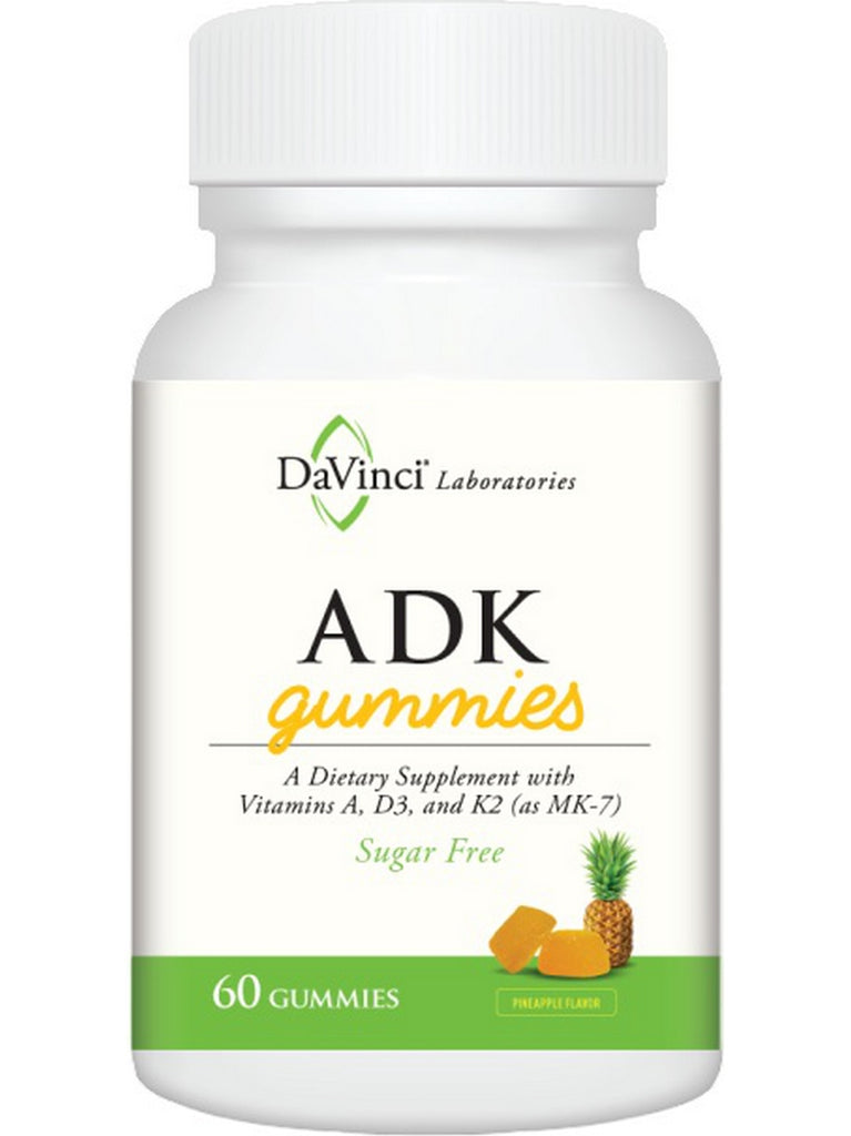 DaVinci Laboratories, ADK Gummies, Pineapple, 60 Gummies