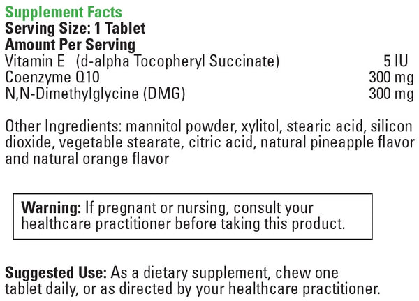 DaVinci Laboratories, CoQ10 - DMG 300/300, 60 Chewable Tablets