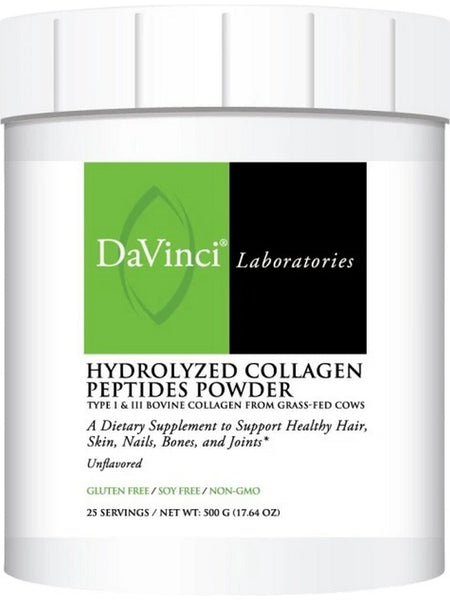 DaVinci Laboratories, Hydrolyzed Collagen Peptides Powder, 17.64 oz