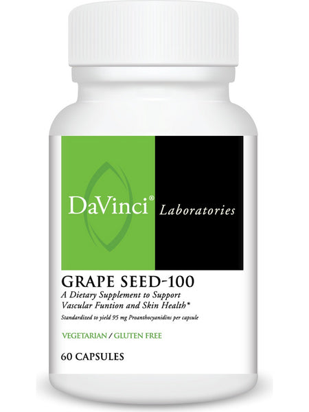 DaVinci Laboratories of Vermont, Grape Seed-100, 60 Capsules