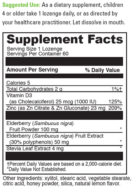 Little DaVinci, immuni-z + elderberry, 60 Lozenges