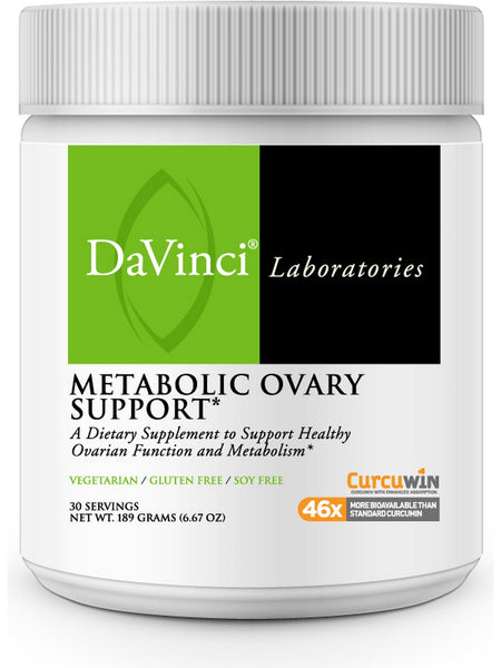 DaVinci Laboratories of Vermont, Metabolic Ovary Support, 189 gms
