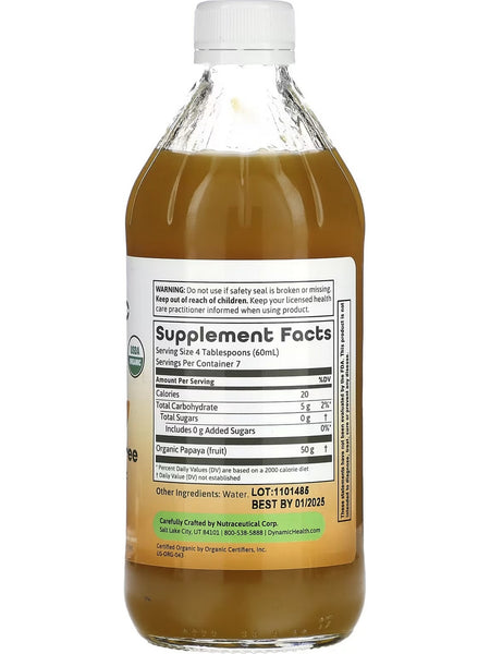 Dynamic Health, Papaya Puree, 16 fl oz