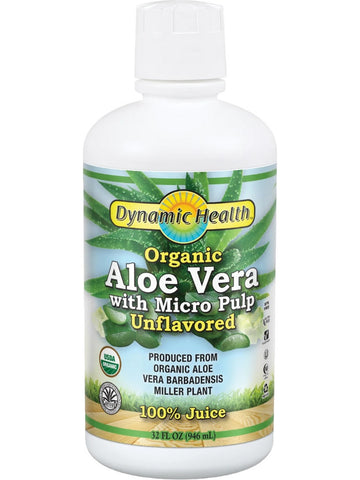 Dynamic Health, Organic Aloe Vera with Micro Pulp, Unflavored, 32 fl oz