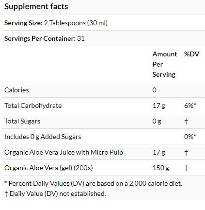 Dynamic Health, Organic Aloe Vera with Micro Pulp, Unflavored, 32 fl oz