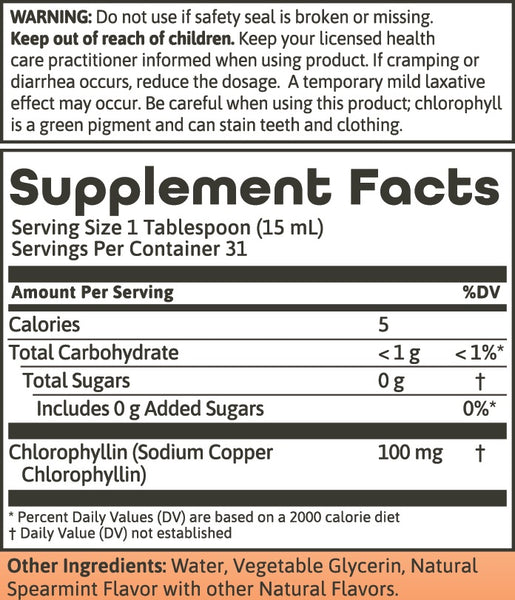 Dynamic Health, Liquid Chlorophyll, Natural Spearmint, 16 fl oz