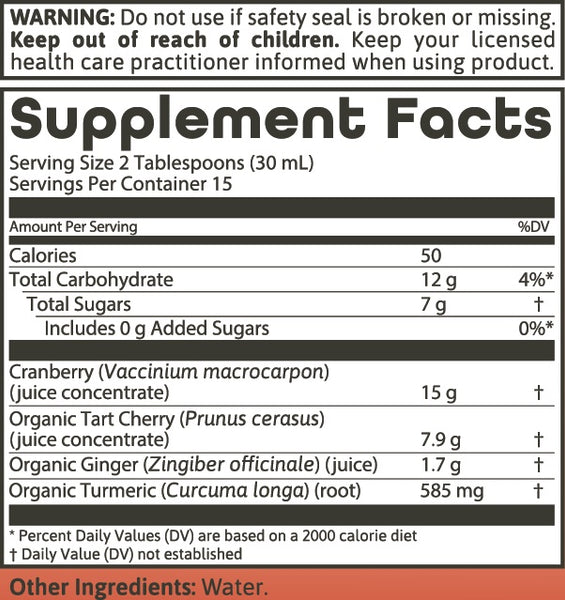 Dynamic Health, Cranberry, Turmeric and Ginger Tonic, 16 fl oz