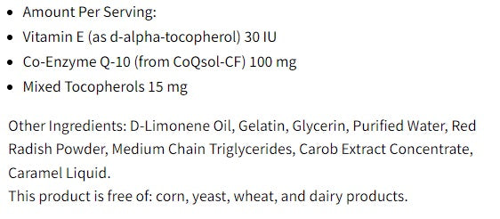 Cardiovascular Research Ltd., Co-Enzyme Q10, 100 mg, 200 Softgels