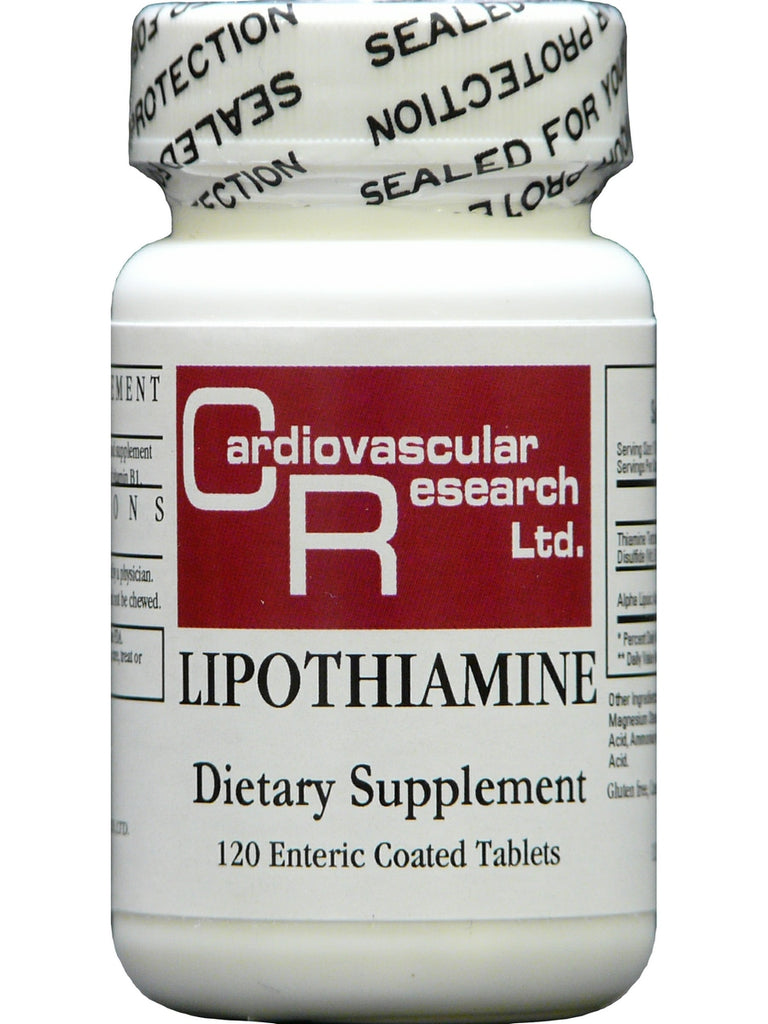 Cardiovascular Research Ltd., Lipothiamine, 120 Enteric Coated Tablets