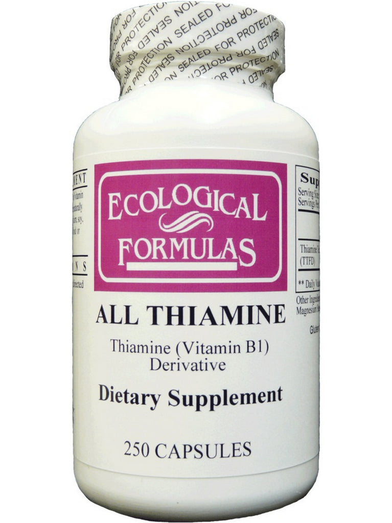 Ecological Formulas, All Thiamine, 250 Capsules