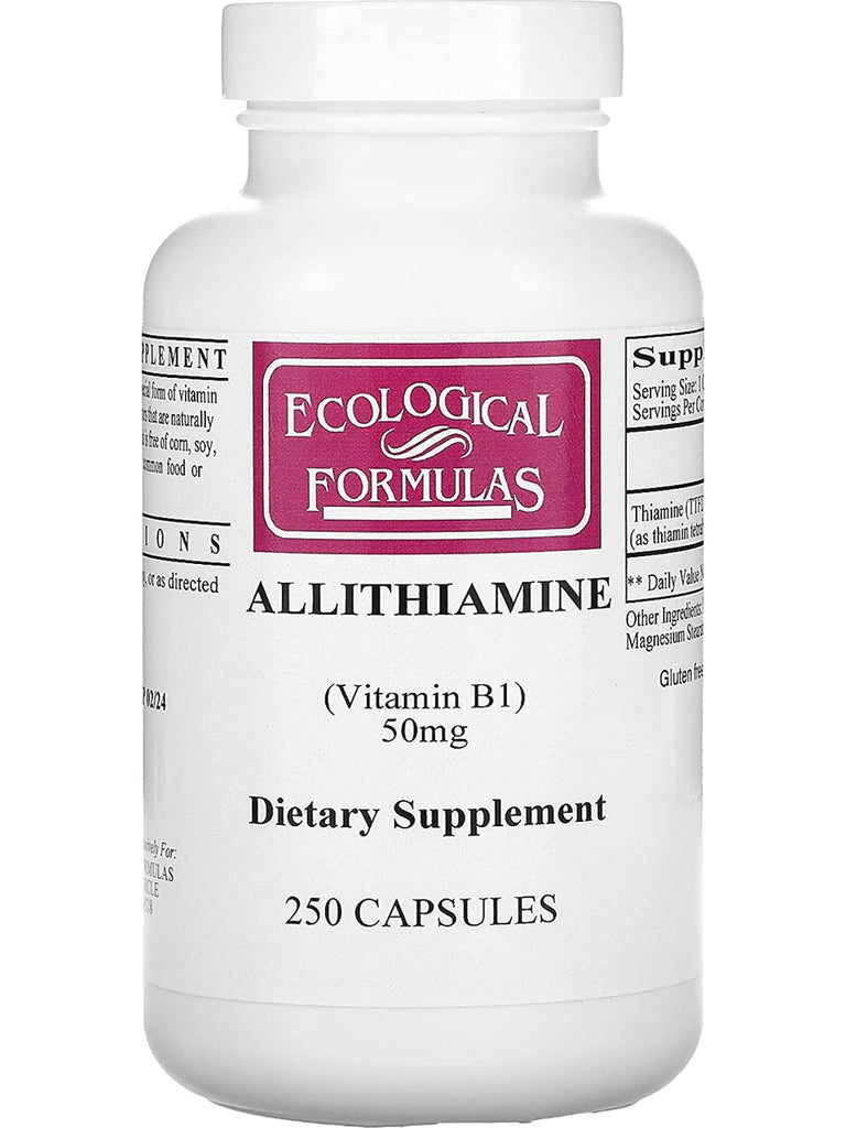 Ecological Formulas, All Thiamine, 250 Capsules