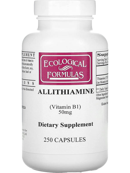 Ecological Formulas, All Thiamine, 250 Capsules