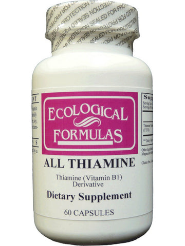 Ecological Formulas, All Thiamine, 60 Capsules