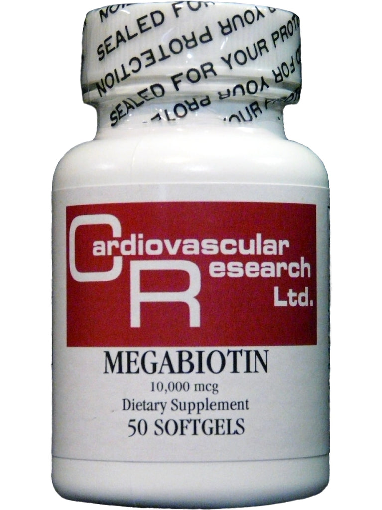Cardiovascular Research Ltd., Megabiotin, 10,000 mcg, 50 Softgels