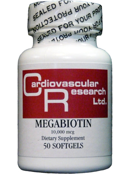 Cardiovascular Research Ltd., Megabiotin, 10,000 mcg, 50 Softgels