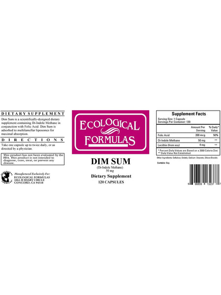 Ecological Formulas, Dim Sum, 50 mg, 120 Capsules