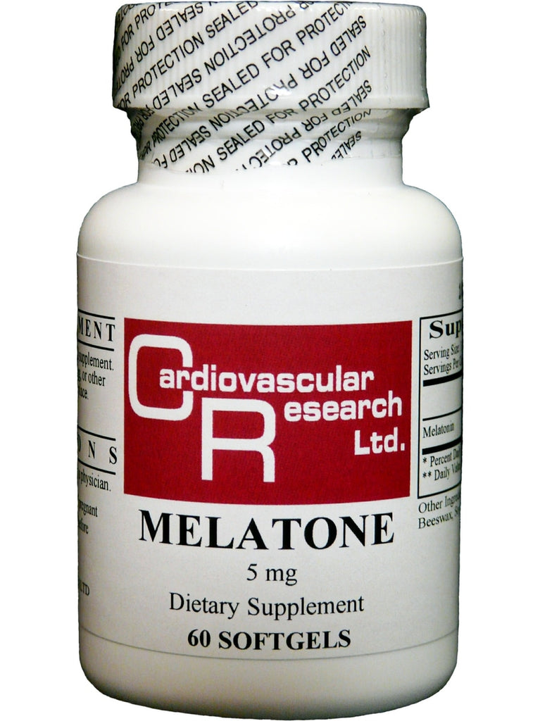 Cardiovascular Research Ltd., Melatone, 5 mg, 60 Softgels