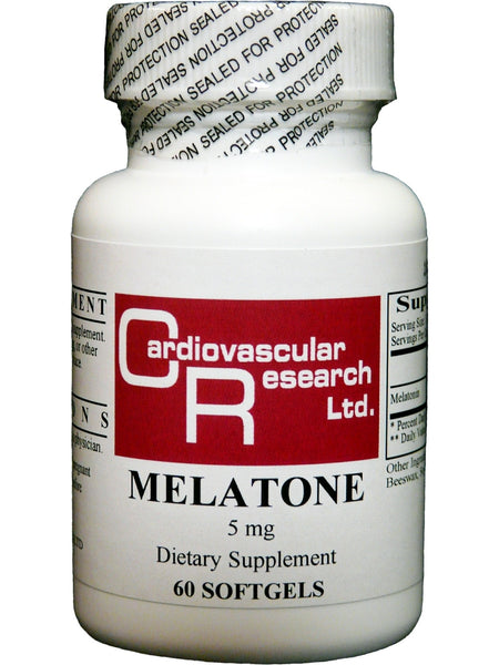 Cardiovascular Research Ltd., Melatone, 5 mg, 60 Softgels