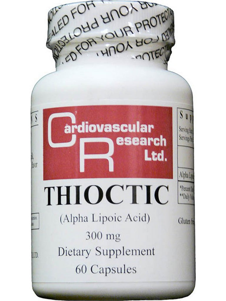 Cardiovascular Research Ltd., Thioctic, 300 mg, 60 Capsules