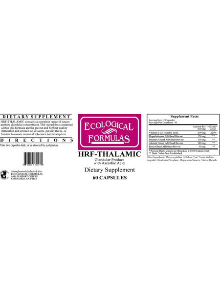 Ecological Formulas, HRF-Thalamic, 60 Capsules