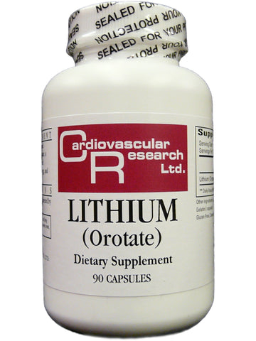 Cardiovascular Research Ltd., Lithium (Orotate), 90 Capsules