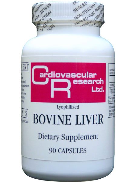 Cardiovascular Research Ltd., Bovine Liver, 90 Capsules