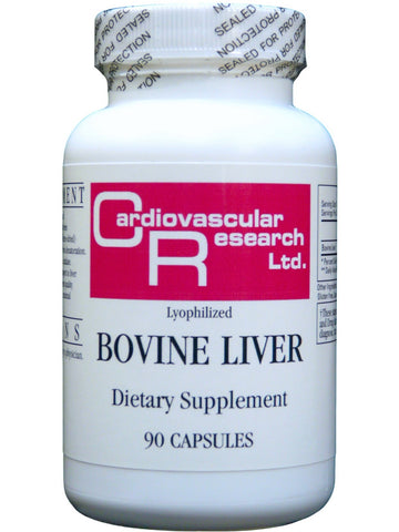 Cardiovascular Research Ltd., Bovine Liver, 90 Capsules