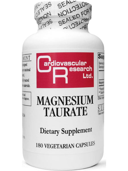 Cardiovascular Research Ltd., Magnesium Taurate, 180 Vegetarian Capsules