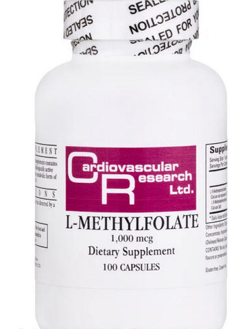 Cardiovascular Research Ltd., L-Methylfolate, 1,000 mcg, 100 Capsules