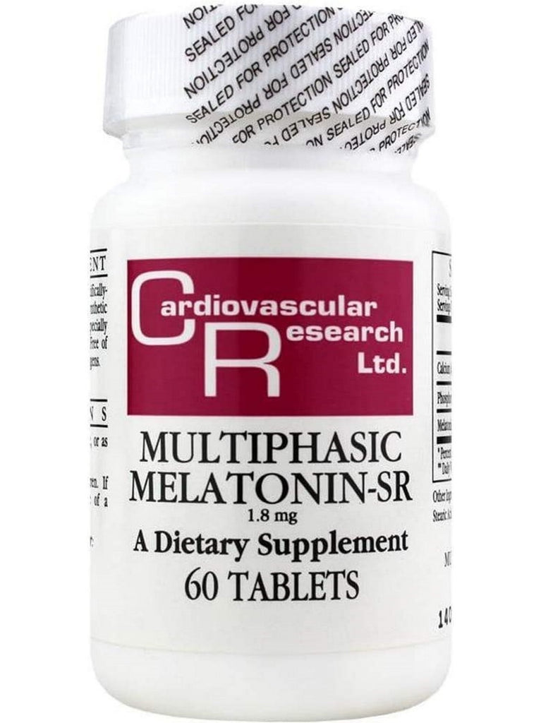 Cardiovascular Research Ltd., Multiphasic Melatonin-SR, 1.8 mg, 60 Tablets