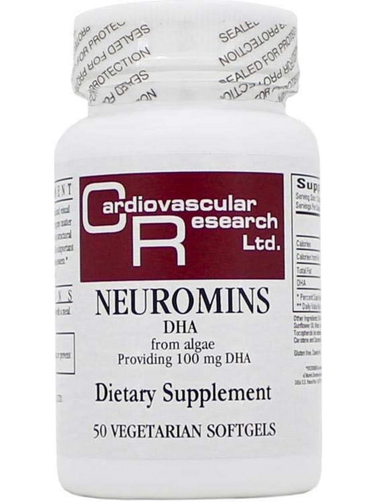 Cardiovascular Research Ltd., Neuromins, DHA, 100 mg, 50 Vegetarian Softgels