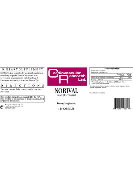 Cardiovascular Research Ltd., Norival, 120 Capsules