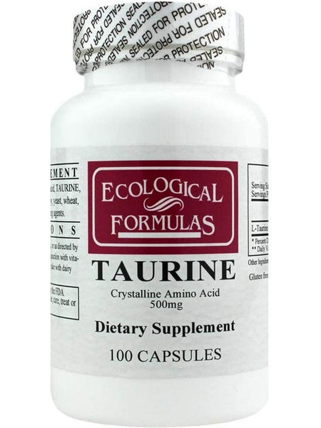 Ecological Formulas, Taurine, 500 mg, 100 Capsules