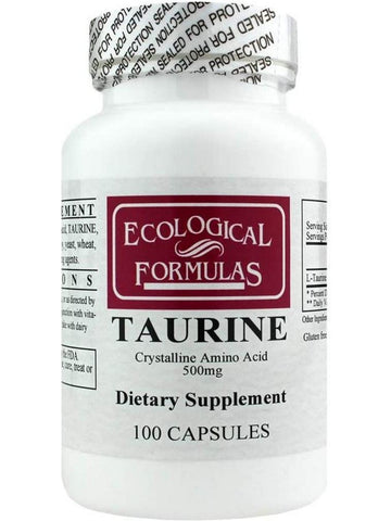 Ecological Formulas, Taurine, 500 mg, 100 Capsules