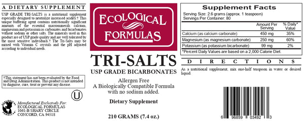 Ecological Formulas, Tri-Salts, 210 grams